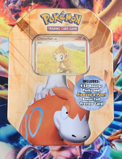 Pokemon TCG Chimchar Tin Spring 2007 New Sealed Camerupt EX series packs - Image 1