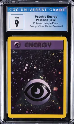 2002 POKEMON LEAGUE ENERGIZE YOUR GAME CYCLE PSYCHIC ENERGY-HOLO CGC 9 - Image 1