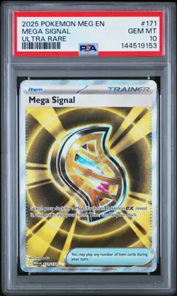 2025 POKEMON MEG EN-MEGA EVOLUTION ULTRA RARE #171 MEGA SIGNAL PSA 10 - Image 1