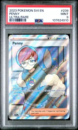 2023 POKEMON SVI EN-SCARLET & VIOLET ULTRA RARE #239 PENNY PSA 9 - Image 1