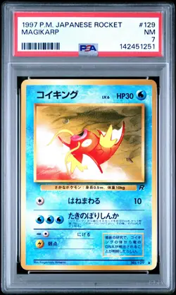 1997 POKEMON JPN ROCKET #129 MAGIKARP PSA 7 - Image 1
