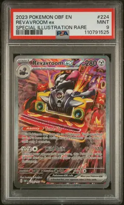 2023 POKEMON OBF EN-OBSIDIAN FLAMES SPECIAL ILLUSTRATION RARE REVAVROOM EX PSA 9 - Image 1