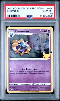 2021 POKEMON CELEBRATIONS #014 COSMOEM PSA 10 - Image 1