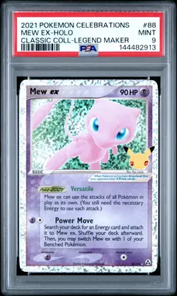 2021 POKEMON CELEBRATIONS CLASSIC COLLECTION #88 MEW EX-HOLO PSA 9 - Image 1