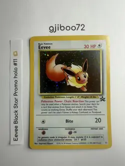 Pokemon - Eevee Black Star Promo 11 Holo - Rare - 1999-2000 WoTC - Image 1