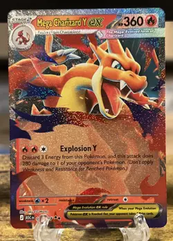 Pokemon Mega Charizard Y Ex Mega Evolutions Ascended Heros 022/217 Double Rare - Image 1