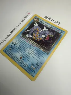 Pokemon Dark Gyarados 8/82 WotC Team Rocket Prerelease Holo Rare Promo NM - Image 2