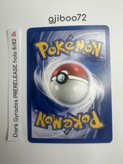Pokemon Dark Gyarados 8/82 WotC Team Rocket Prerelease Holo Rare Promo NM - Image 4
