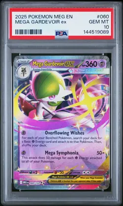 2025 POKEMON MEG EN-MEGA EVOLUTION #060 MEGA GARDEVOIR EX PSA 10 - Image 1