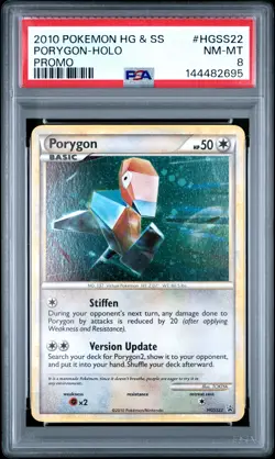 2010 POKEMON HEARTGOLD & SOULSILVER PROMO #HGSS22 PORYGON-HOLO PSA 8 - Image 1