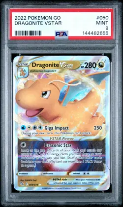2022 POKEMON GO #050 DRAGONITE VSTAR PSA 9 - Image 1