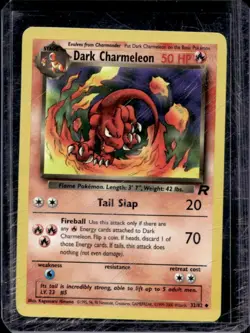 2000 Pokemon Team Rocket Dark Charmeleon #32/82 - Image 1