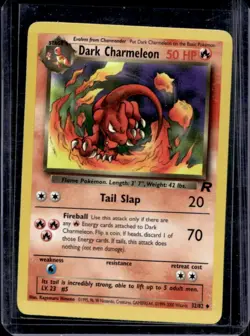 2000 Pokemon Team Rocket Dark Charmeleon #32/82 - Image 1