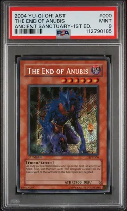 2004 YU-GI-OH! AST-ANCIENT SANCTUARY 1ST EDITION #000 THE END OF ANUBIS PSA 9 - Image 1