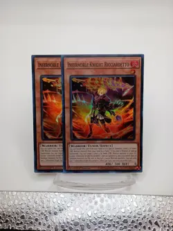Yugioh! 2x Infernoble Knight Ricciardetto DUNE-EN013 Super Rare 1st Ed NM - Image 1