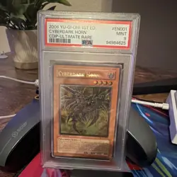 Konami Yu-Gi-Oh! Cyberdark Horn Ultimate Rare 1st Ed CDIP-EN001 PSA 9 2006 - Image 1