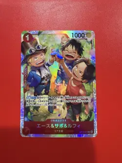 Ace & Sabo & Luffy (Super R) OP13-007 SR Carrying on His /JAPANESE ONE PIECE TCG - Image 1