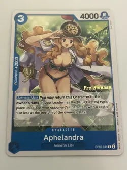 One Piece Aphelandra C Two Legends Pre-Release Cards OP08-041 NM - Image 1
