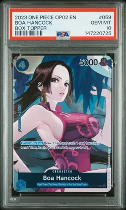 2023 ONE PIECE OP02-PARAMOUNT WAR BOX TOPPER #059 BOA HANCOCK PSA 10 - Image 1