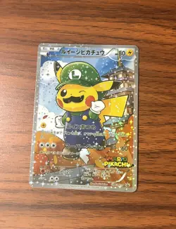 Pokemon Luigi Pikachu Poncho 296 XYP Mint 🔥❤ Custom Card - Image 1