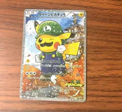 Pokemon Luigi Pikachu Poncho 296 XYP Mint 🔥❤ Custom Card - Image 4