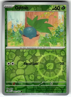Oddish 043/165 SV: Scarlet & Violet 151 Reverse Holo NM Pokemon Card TCG - Image 1