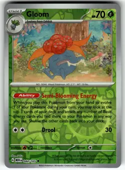 Gloom 044/165 SV: Scarlet & Violet 151 Reverse Holo NM Pokemon Card TCG - Image 1