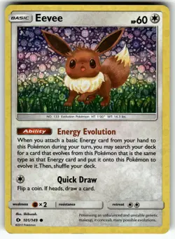 Eevee - (Cosmos Holo) 101/149 Miscellaneous Cards & Products MP Pokemon Card TCG - Image 1