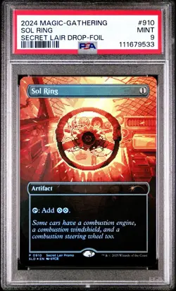 PSA 9 Sol Ring RAINBOW FOIL Secret Lair Drop Promo Card 0910 MTG - Image 1