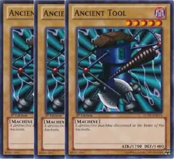 Yugioh - Ancient Tool x 3 - 1st Edition NM - Free Holographic Card - Image 1