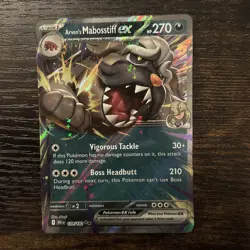 Pokemon Arven's Mabosstiff ex 139/182 Sv10: Destined Rivals Holo NM card - Image 1