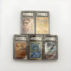 Pokemon CGC Graded Lot of 5 Slab Cards Base Set - Image 1
