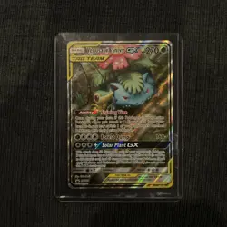 Venusaur & Snivy GX Full Art Holo Card 210/236 Sm-Cosmic Eclipse - Image 1