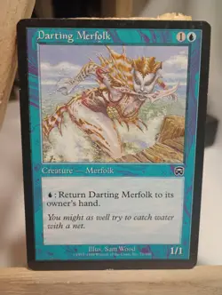 X 1 Darting Merfolk NM Mercadian Masques 072 MTG Magic The Gathering - Image 1