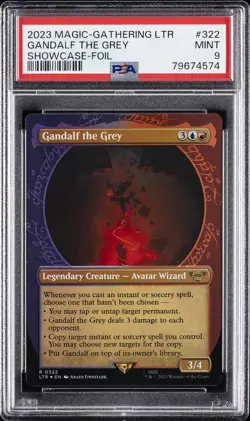 2023 MTG THE LORD OF THE RINGS: TALES OF MIDDLE-EARTH GANDALF THE GREY PSA 9 - Image 1