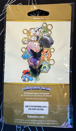 Pokemon SEALED 2016 National Championships Victini STAFF Pin!! - RARE SOLD AS IS - Image 2