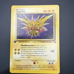 Pokemon TCG Zapdos 1st Edition - Fossil 30/62 Vintage LP - Image 1
