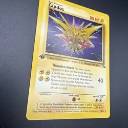 Pokemon TCG Zapdos 1st Edition - Fossil 30/62 Vintage LP - Image 2
