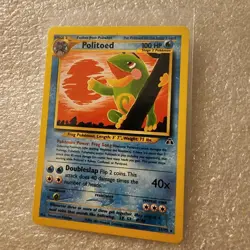 POKEMON POLITOED 27/75 TRADING CARD - Image 1