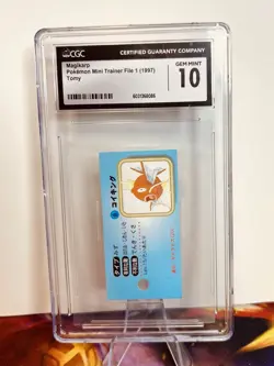 Magikarp Pokemon Mini Trainer File 1 1997 Tomy Gem Mint CGC 10 Pop 3 - Image 1