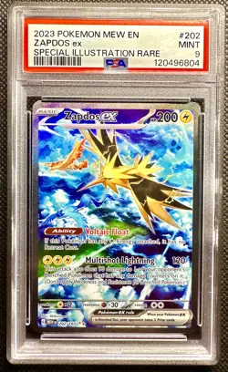2023 Pokemon 151 Zapdos ex Special Illustration Rare #202 Mint PSA 9 - Image 1