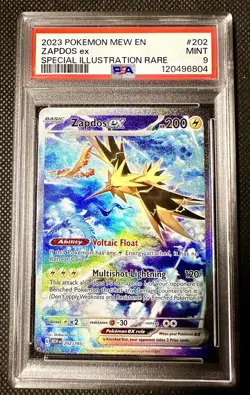 2023 Pokemon 151 Zapdos ex Special Illustration Rare #202 Mint PSA 9 - Image 4