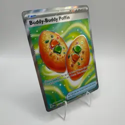 Pokemon Buddy-Buddy Poffin 167/132 Mega Evolution Ultra Rare Holo TCG Card - Image 2