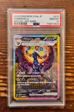 PSA 10 Umbreon ex SAR 217/187 sv8a Terastal Festival Japanese 2024 Pokemon Card - Image 1