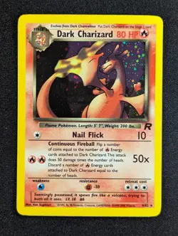 2000 Pokemon DARK CHARIZARD #4/82 Team Rocket Unlimited Cosmos Holo Rare ENG - Image 1