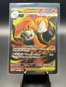 Mega Camerupt EX Holo Pokemon Card 156/132 ME01 Ultra Rare Mega Evolution - Image 1