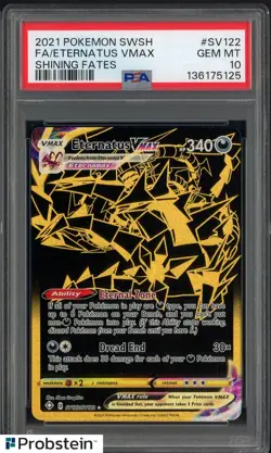 2021 Pokemon SWSH Shining Fates #SV122 FA Eternatus VMAX PSA 10 - Image 1