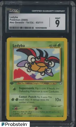 2000 Pokemon Neo Genesis 1st Edition #63/111 Ledyba CGC 9 MINT - Image 1