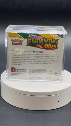 Pokemon TCG SWSH Evolving Skies Booster Box Sealed w/ Acrylic Case MINT - Image 2