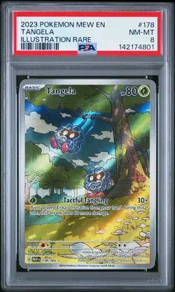 2023 POKEMON MEW EN-151 ILLUSTRATION RARE #178 TANGELA PSA 8 - Image 1